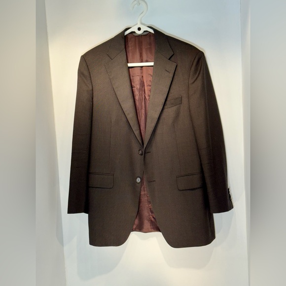 Samuelsohn from Harry Rosen blazer brown micro check 40 - Picture 2 of 4